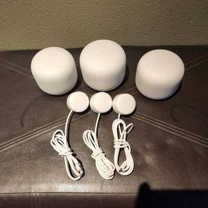 3 Google Nest WiFi Mesh system model H2D one Router and 2 points